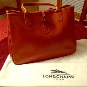 Authentic Longchamp leather handbag