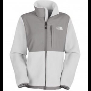 The north face Denali white metallic silver M