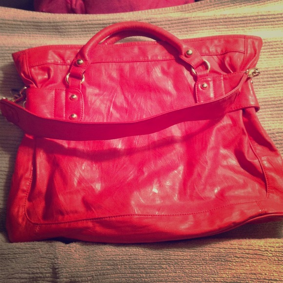 Aldo patent orange bag