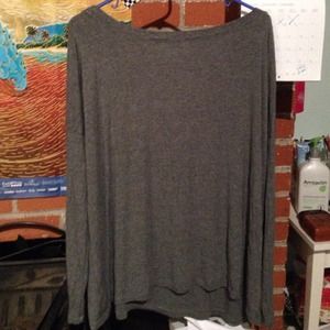 ⓈⒶⓋⒾⓃⒼⓈ!!!Oversized grey blouse (only worn once!!)