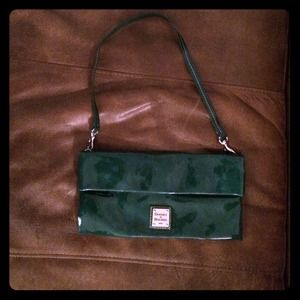 Authentic Dooney & Bourke Green Patent Clutch