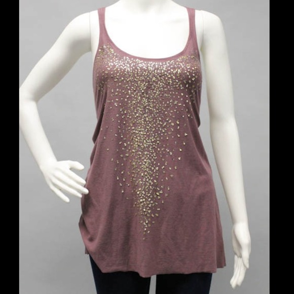Sequined purple T-Bags top size M