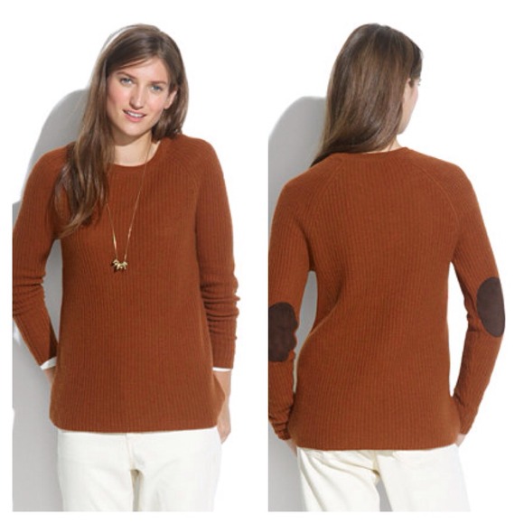 Madewell Sweaters - NWT Madewell elbow patch stadium sweater by j.crew