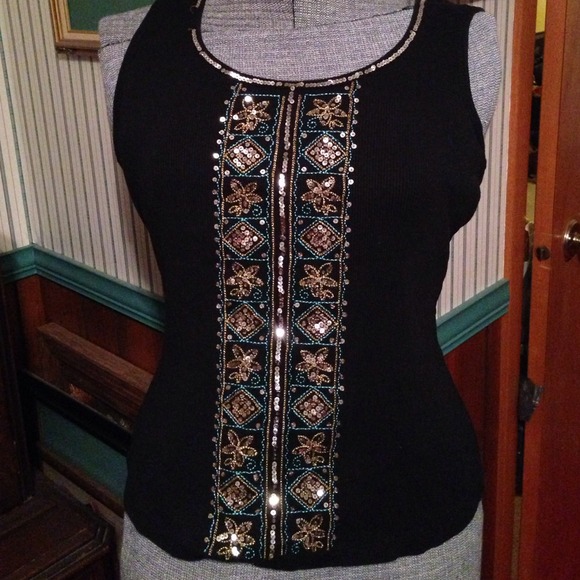 SOLD Dark blue tank top