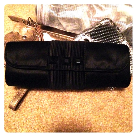 Black Satin Clutch/Brush case