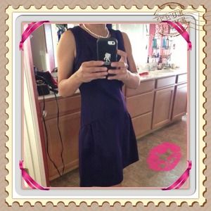DEEP PURPLE DROPWAIST DRESS