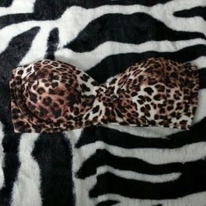 URBAN OUTFITTERS leopard print swim bandeau SIZE S