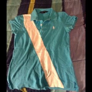 Slightly used light blue with stripe Polo