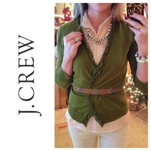 J.Crew Etheral Silk Ruffle Cardigan