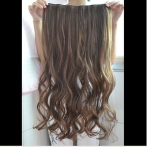 24" Dark Auburn Curly Hair Extension