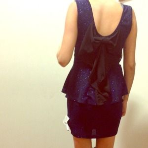 Blue sequin dress