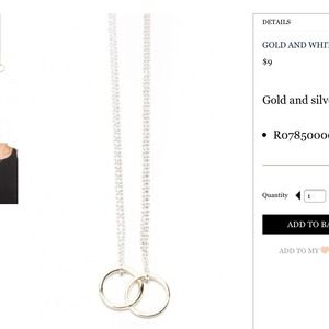 💕brandy melville gold & white double