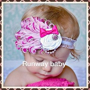 🎀pink feather headband🎀