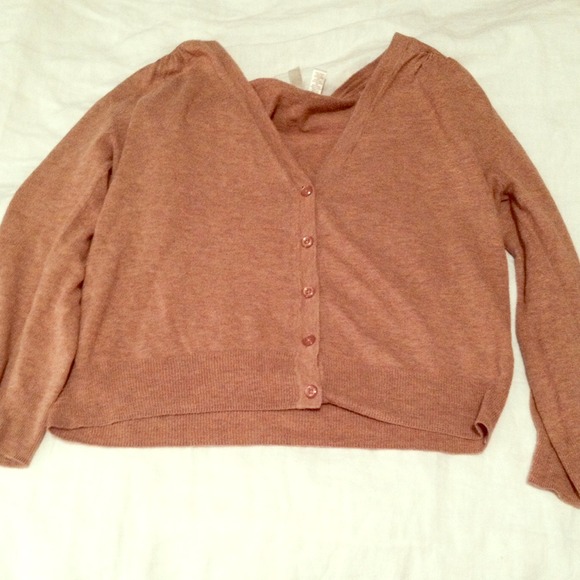 BP Cropped tan cardigan