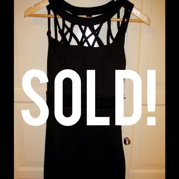 Caged Black Dress