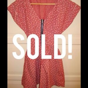 SOLD! Girly Heart Print Ruched Dress