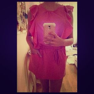 SOLD! Statement Pink Romper