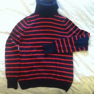 J.Crew striped Elbow Patch Sweater