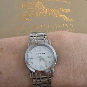 Authentic Burberry Watch & diamond bracelet bundle