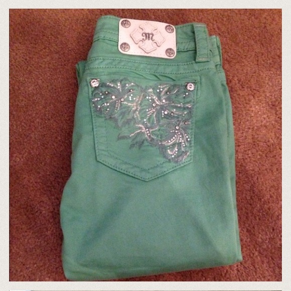 SOLD!!Miss me skinny jeans! Peppermint color!
