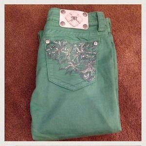 SOLD!!Miss me skinny jeans! Peppermint color!