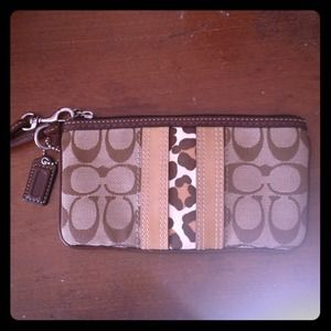 Cheetah coach wristlet