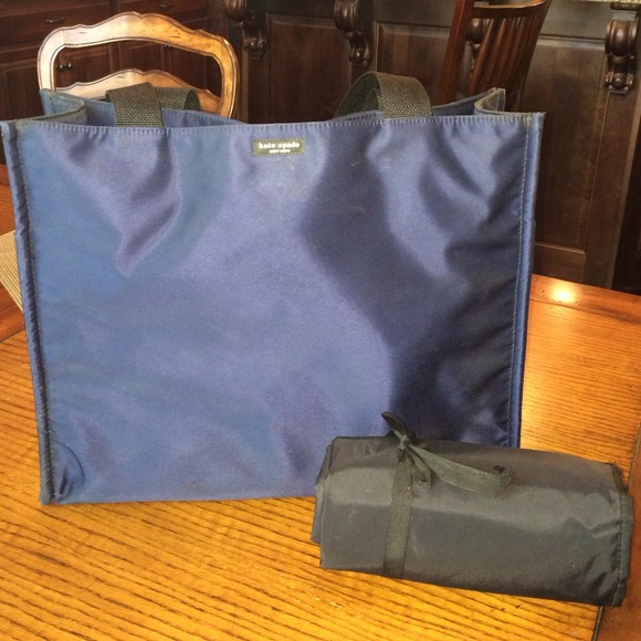 Navy blue Kate Spade nylon Diaper Bag & Pad
