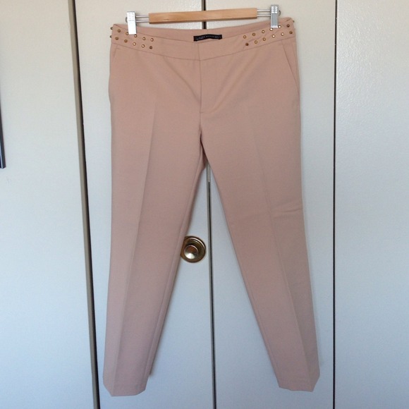 New with tags Zara beige spoked pant size medium - Picture 1 of 4