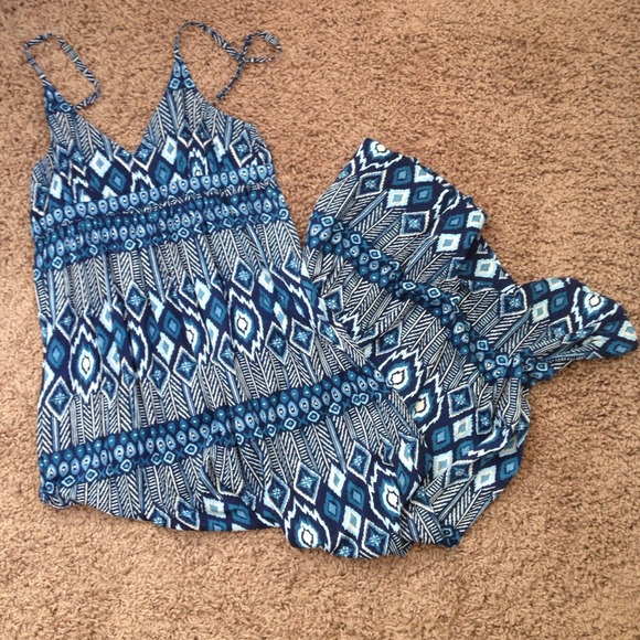 Lucky Brand Tribal Print Maxi Dress