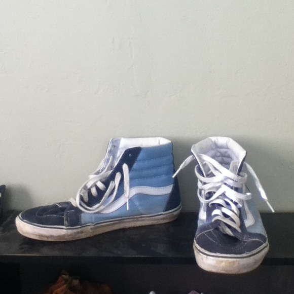 RESERVED Navy blue high top vans(mens)