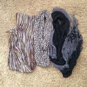 3 Scarves, $5 each or $12 all together!