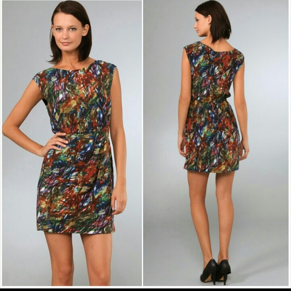 Theory multicolor print dress - Picture 1 of 3
