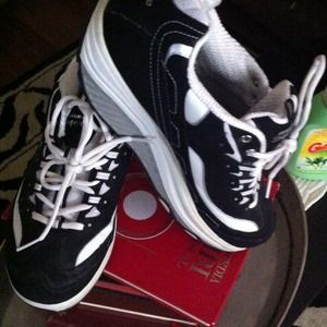 Black and white shape ups  shoes  on hold for roh