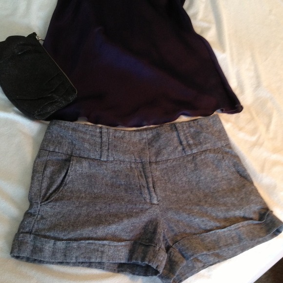 Grey Linen Shorts