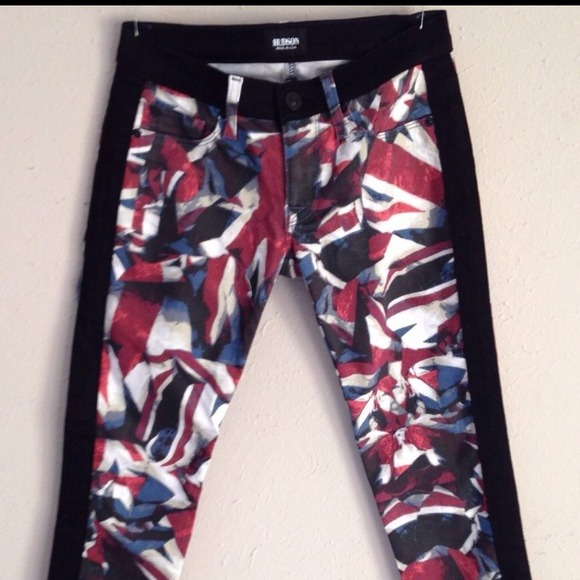 Hudson British Flag Super skinny Jeans sz 25