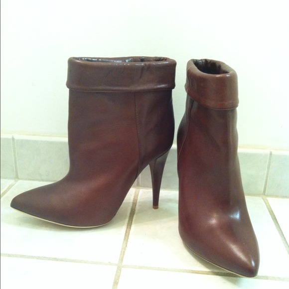 Loeffler Randall Brown Leather Emory Bootie