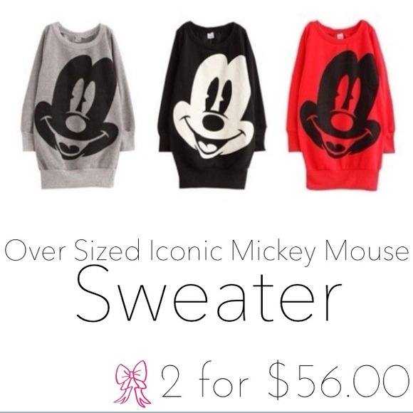 Over Sized Iconic Mickey Mouse Sweater💕