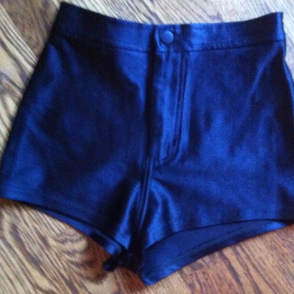 American Apparel size S black disco shorts