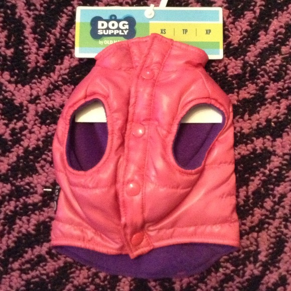 Pink dog vest.
