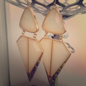 Ivory statement earrings