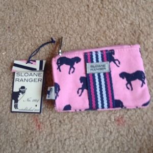 Pink and blue horse wallet