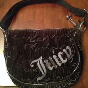Juicy couture adjustable scrap velour bag