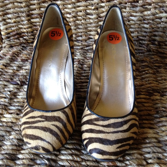 BCBG Fudge Zebra Pony Wedge