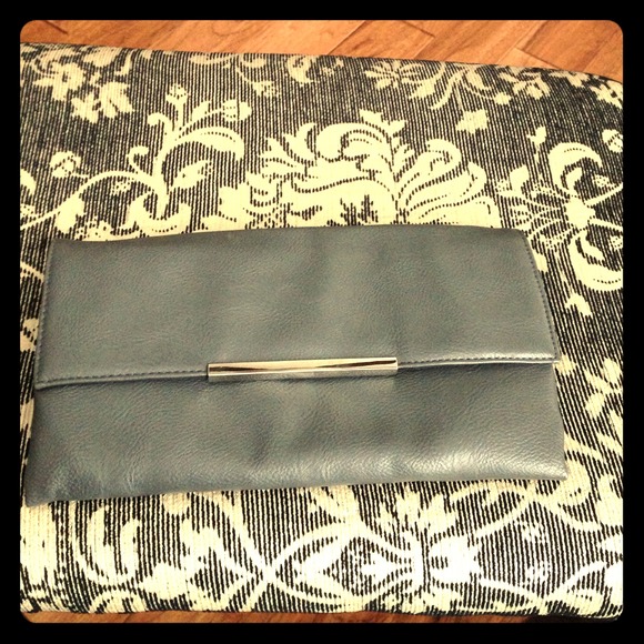 Grey clutch bag