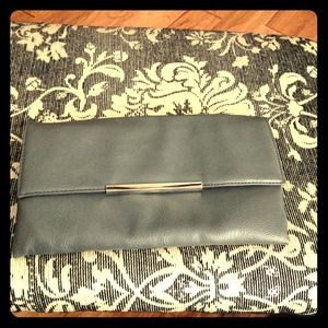 Grey clutch bag