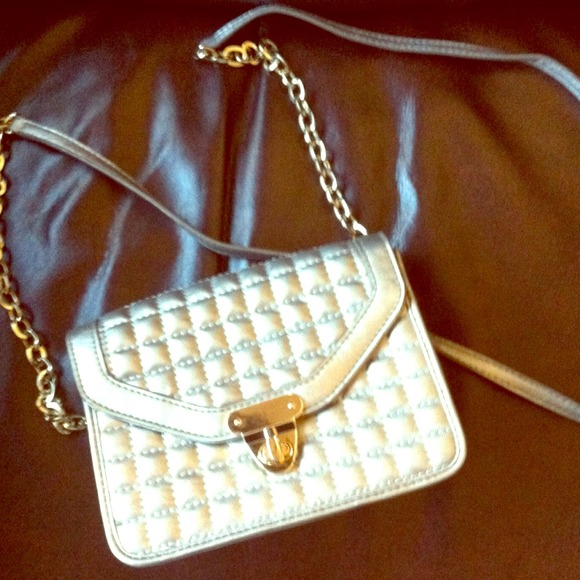 Banana Republic Clutches & Wallets - Metallic Silver Crossover Body Clutch