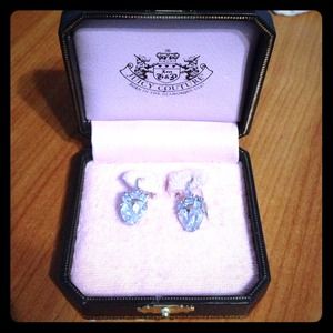 juicy couture heart drop earrings
