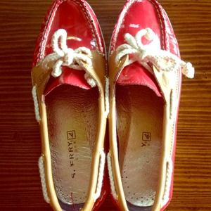 Red Patent Sperry Topsiders