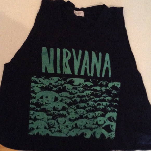 💕REDUCED💕Brandy Melville teal nirvana muscle tee
