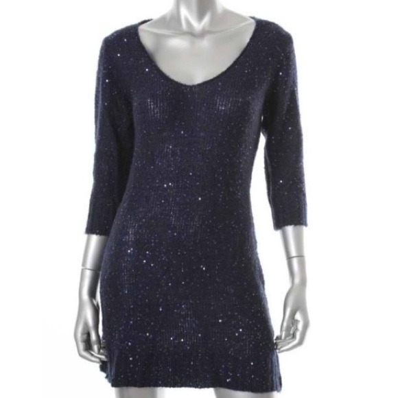Sparkle Sweater Dress M/L Blue